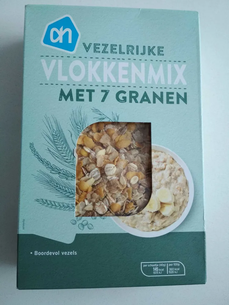 Vezelrijke vlokkenmix met 7 granen