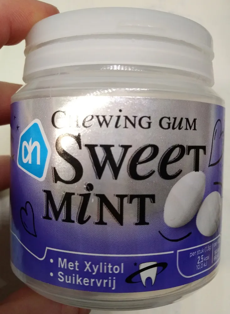 Sweet mint chewing gum
