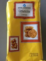 Granola roomboter-haver-tarwekoeken met noten en kokos