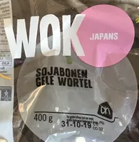 Wok Japans sojabonen gele wortel