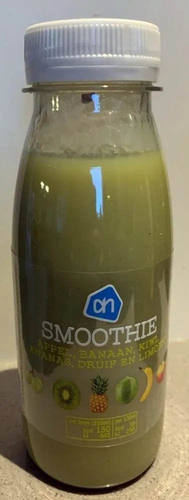 Smoothie appel, banaan, kiwi, ananas, druif en limoen