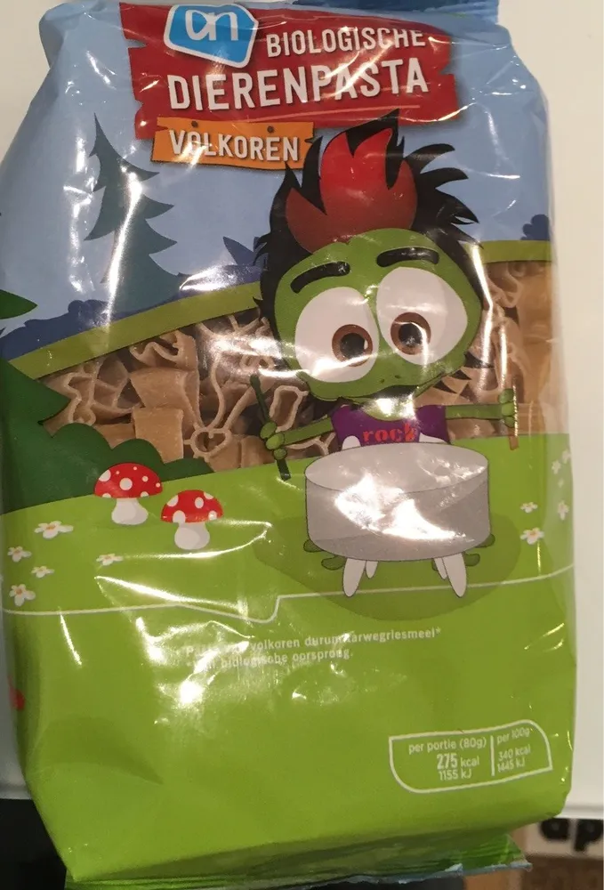 Biologische dierenpasta volkoren