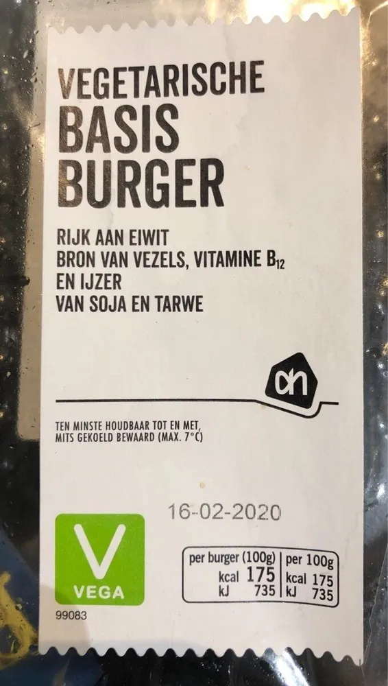 Vegetarische basisburger