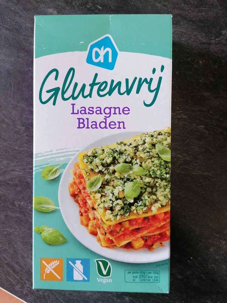 Lasagnebladen vrij van gluten