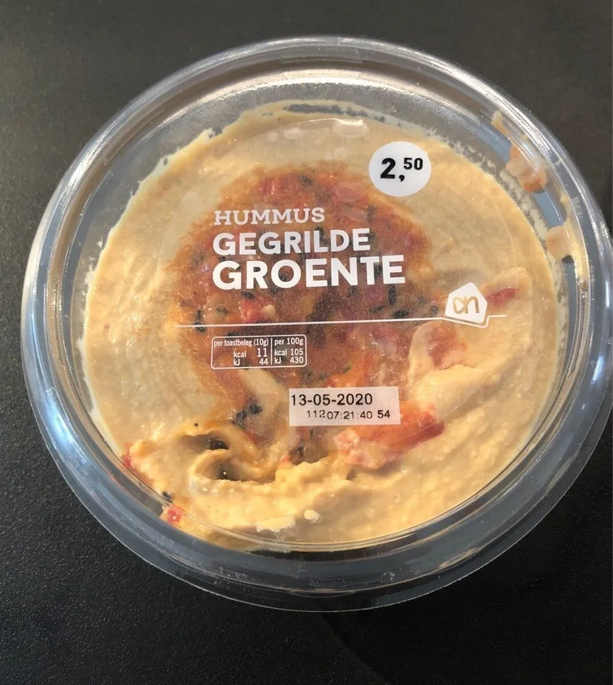 Hummus gegrilde groente