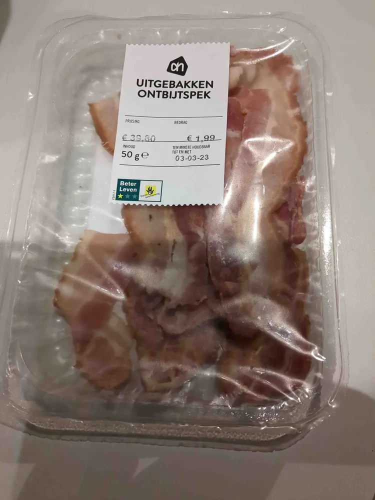 Uitgebakken ontbijtspek