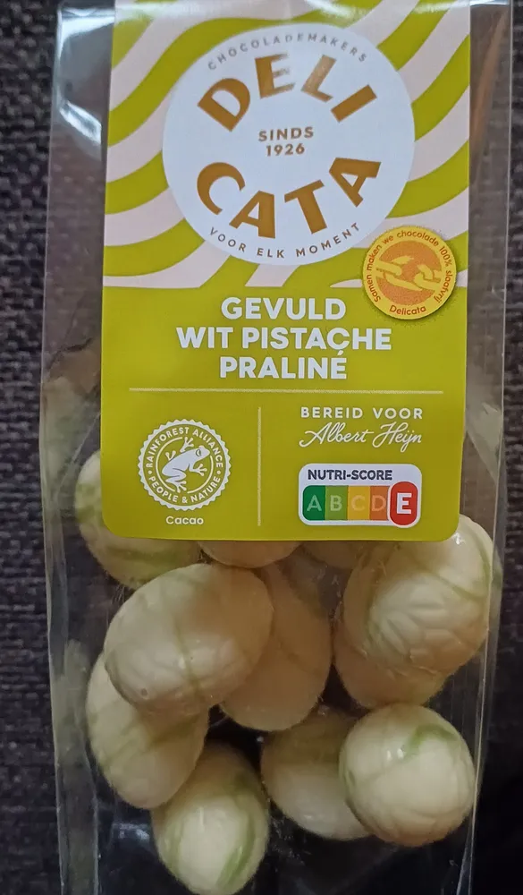 Paaseieren wit pistache praliné
