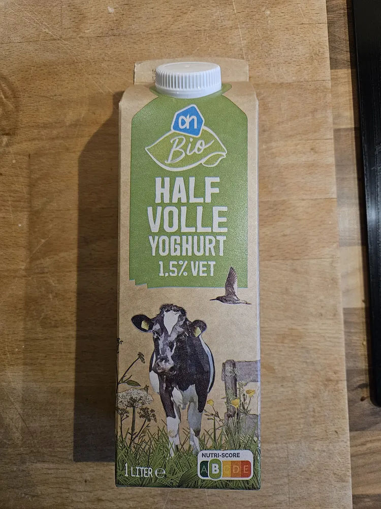 Biologische halfvolle yoghurt