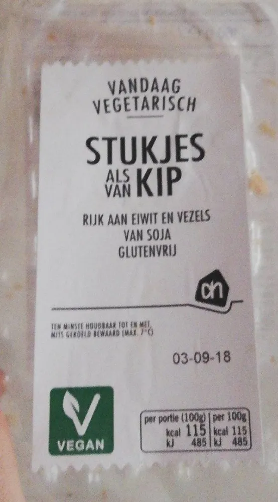 Stukjes als van kip