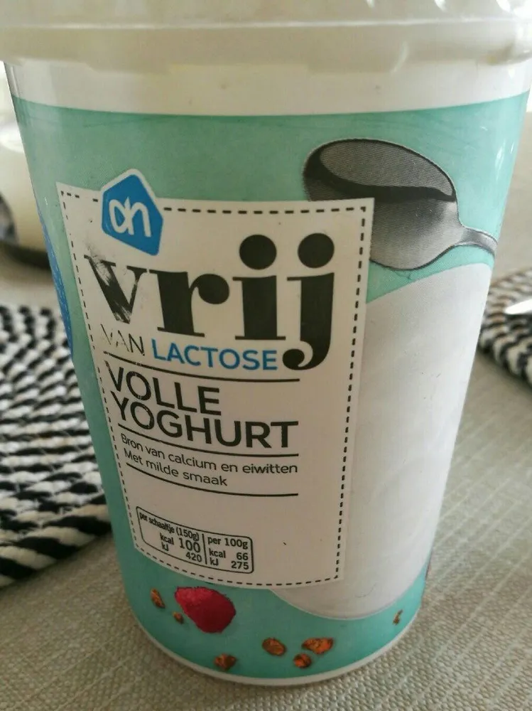 Lactose vrije yoghurt Albert heijn