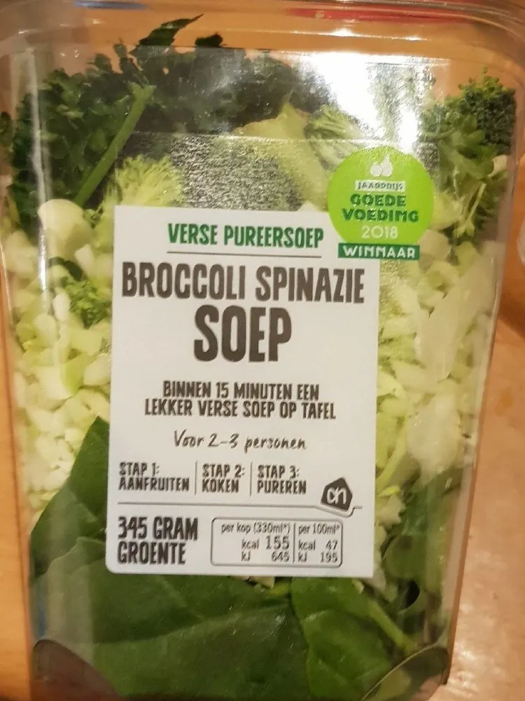 Broccoli spinazie soep