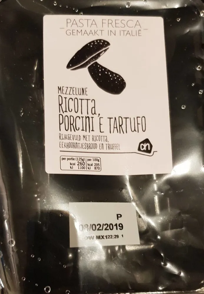 Pasta fresca verse eierpasta gevuld