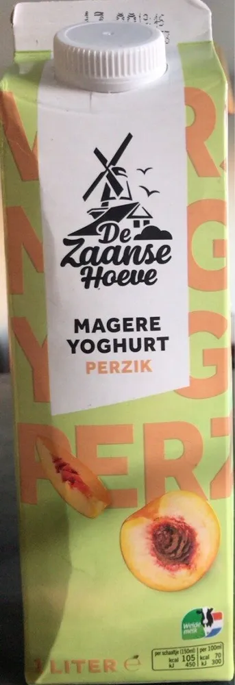 Magere yoghurt perzik
