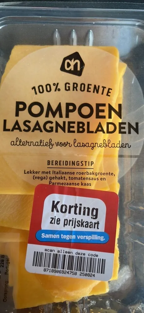 Pompoen als alternatief voor lasagnebladen