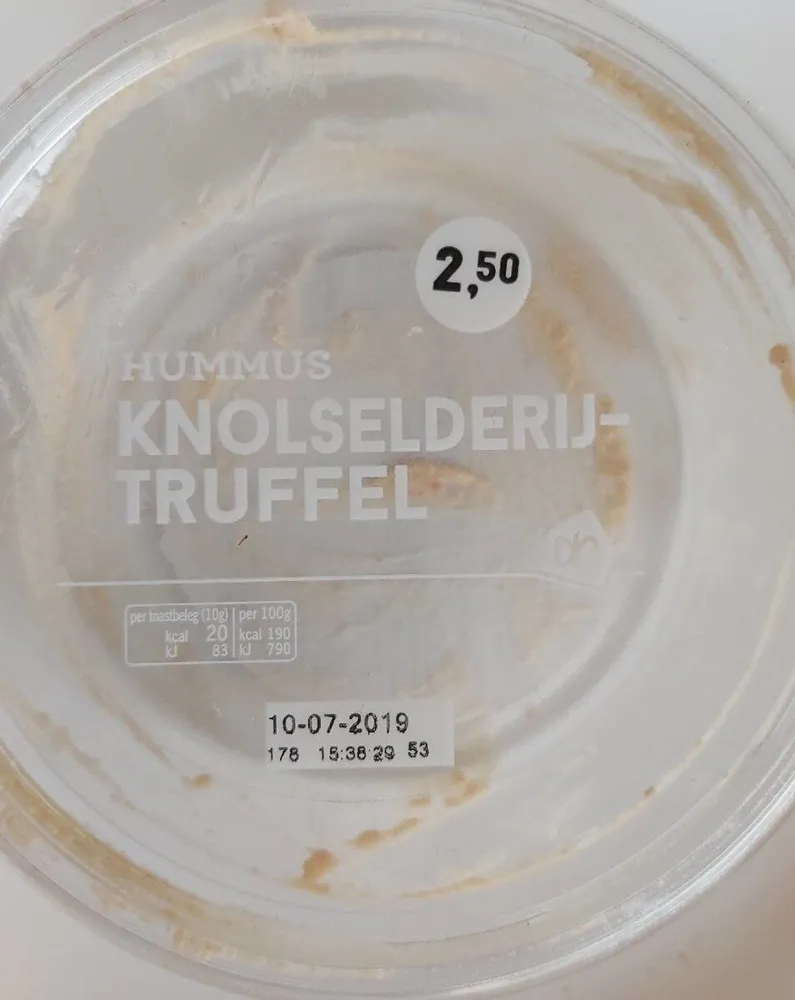 Hummus met knolselderij-truffel