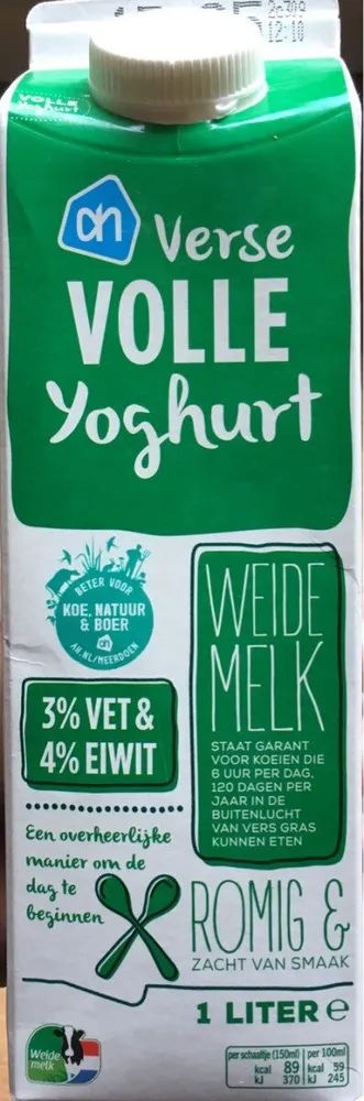 Verse volle yoghurt