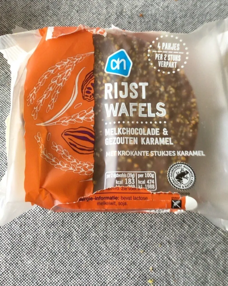 Rijstwafels chocolade en gezouten caramel