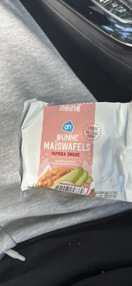 Dunne maiswafels paprika