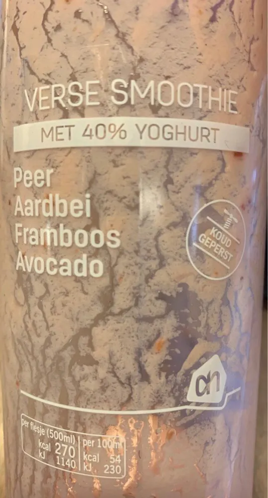 Smoothie peer, aardbei, framboos, avocado
