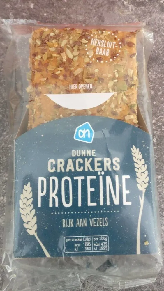 Dunne crackers proteïne