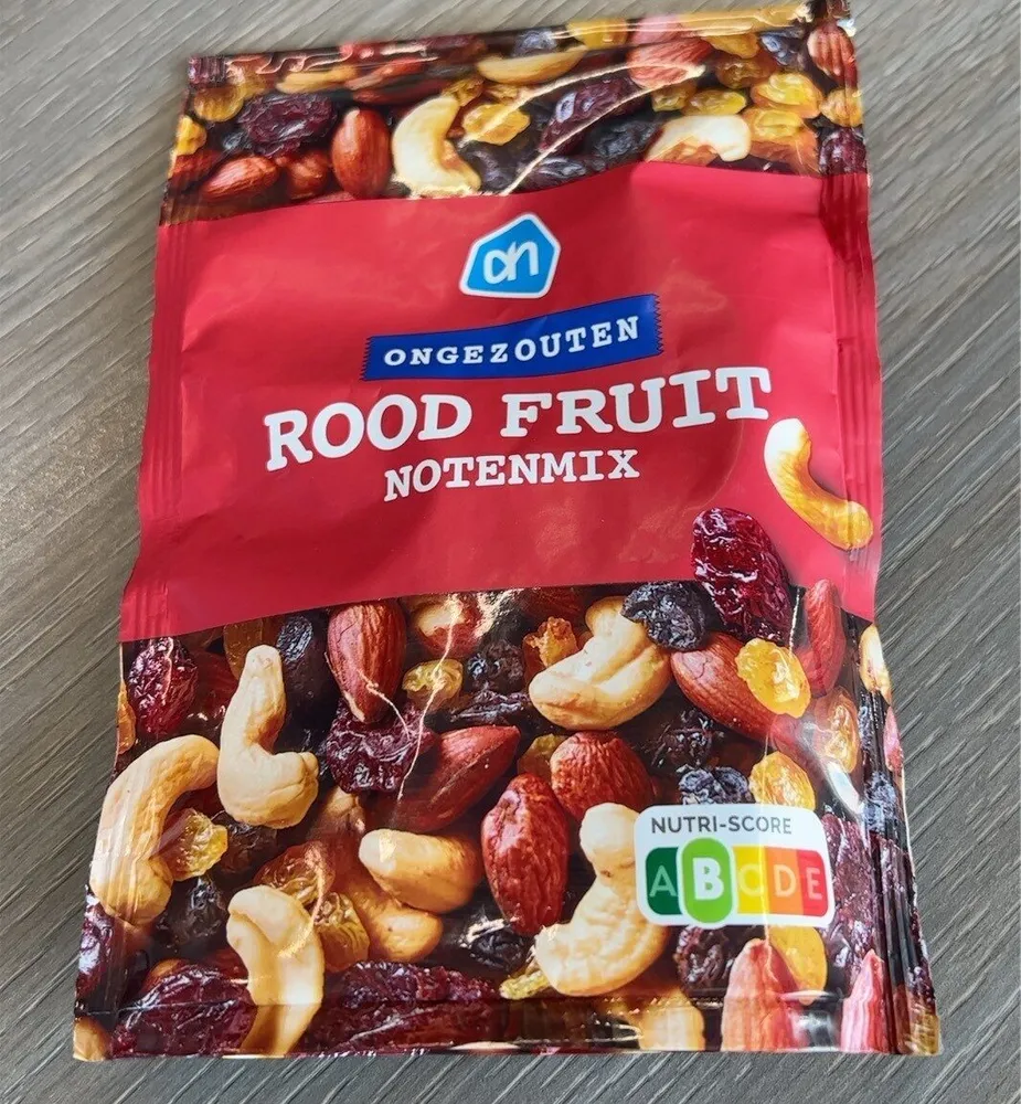 Rood fruit notenmix