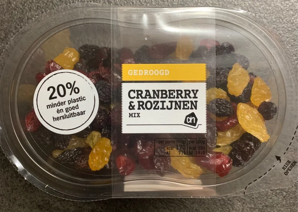 Cranberry & rozijnen