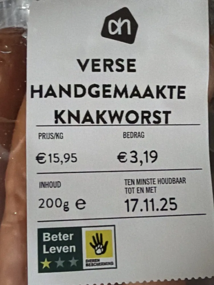 Verse Handgemakte Knakworst