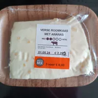 Verse roomkaas met ananas