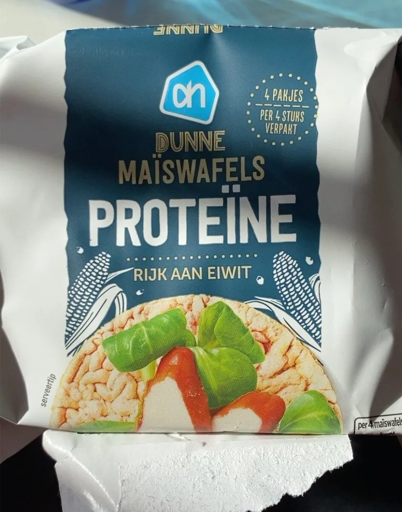 Dunne maiswafels proteine