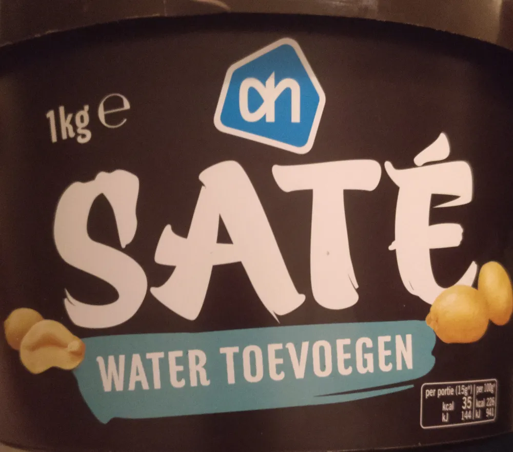Saté water toevoegen