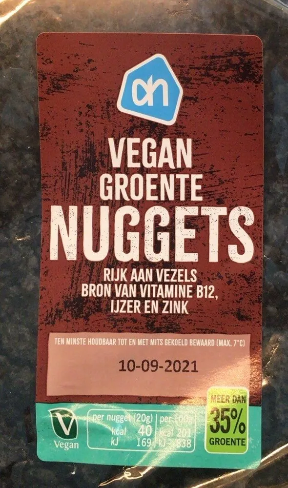 Vegan groente nuggets