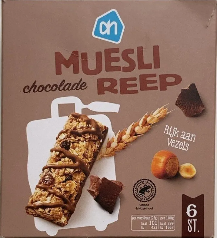 Chocolade muesli reep