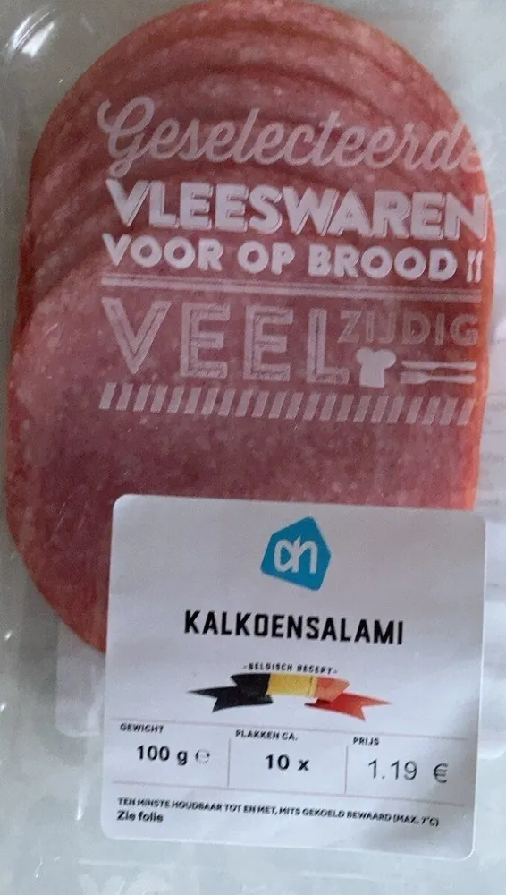 Vleeswaren kalkoensalami