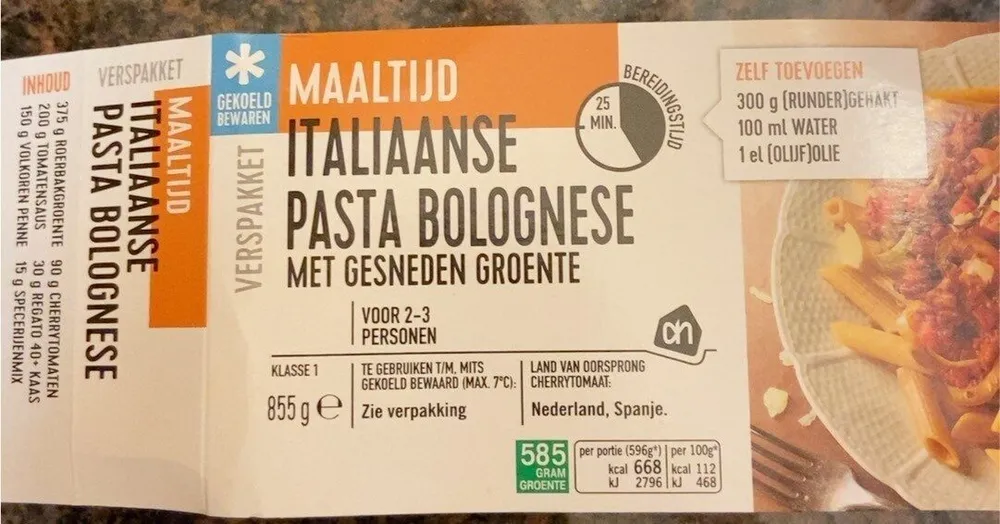 Italiaanse pasta bolognese