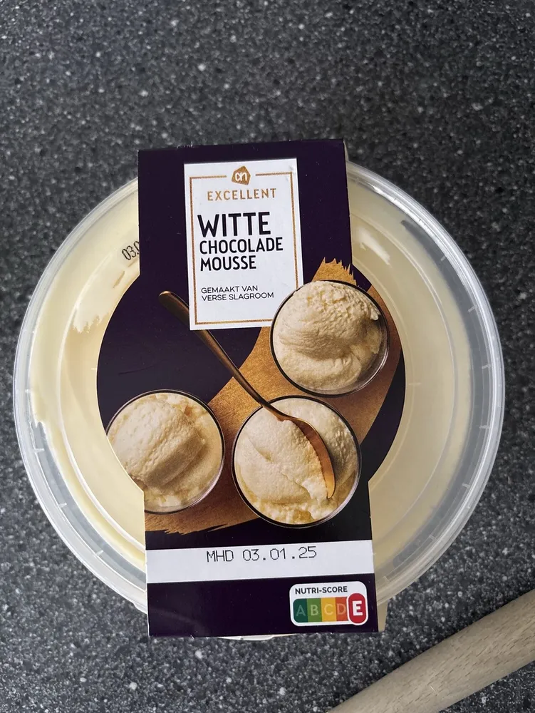 Witte chocolade mousse