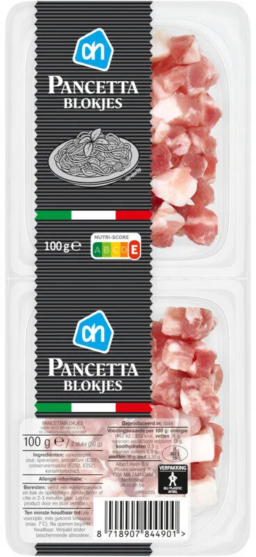 Pancetta blokjes