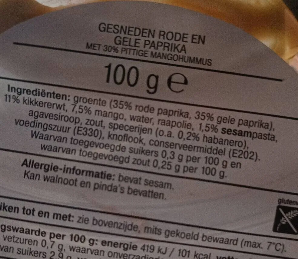 Paprika - spicy Mango hoemos