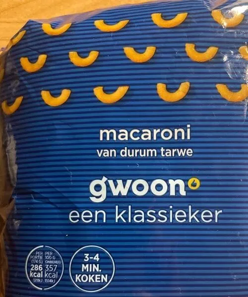 Macaroni van durum tarwe