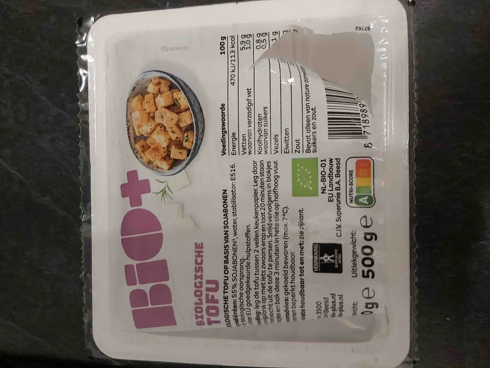 Biologische tofu