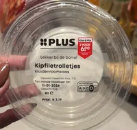 Kipfiletrolletjea kruidenroomkaas