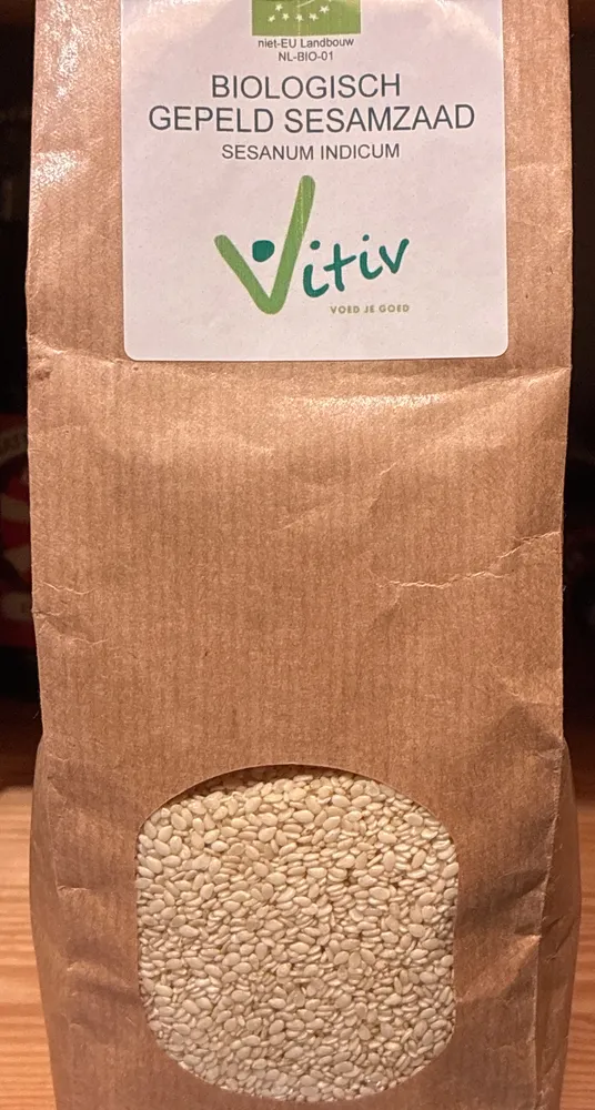 Biologisch gepeld sesamzaad