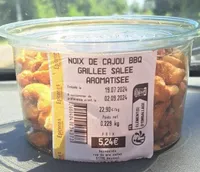 Noix de cajou bbq grillée salée aromatisée
