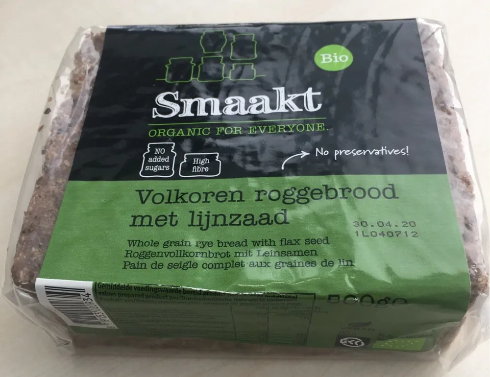 Volkoren roggebrood met lijnzaad