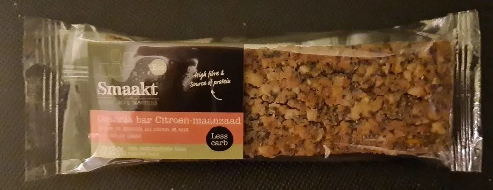Granola bar citroen et aux graines de pavot