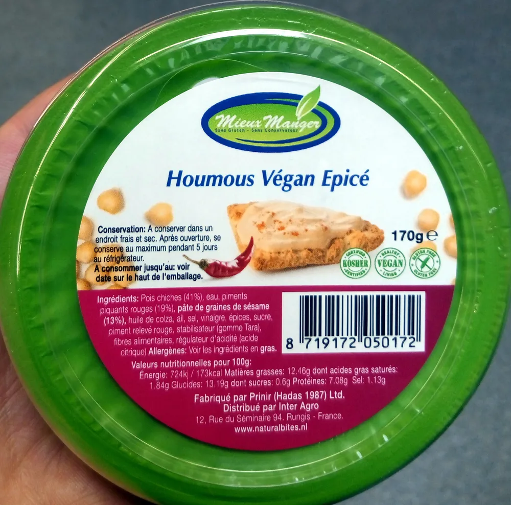 Houmous Végan Épicé