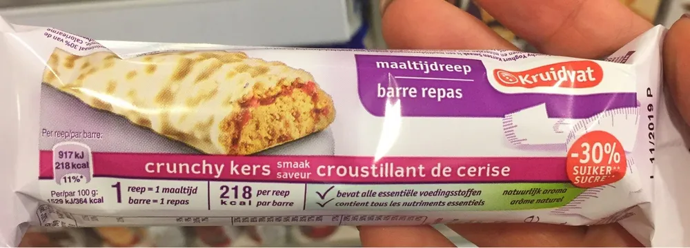Barre repas croustillant de cerise