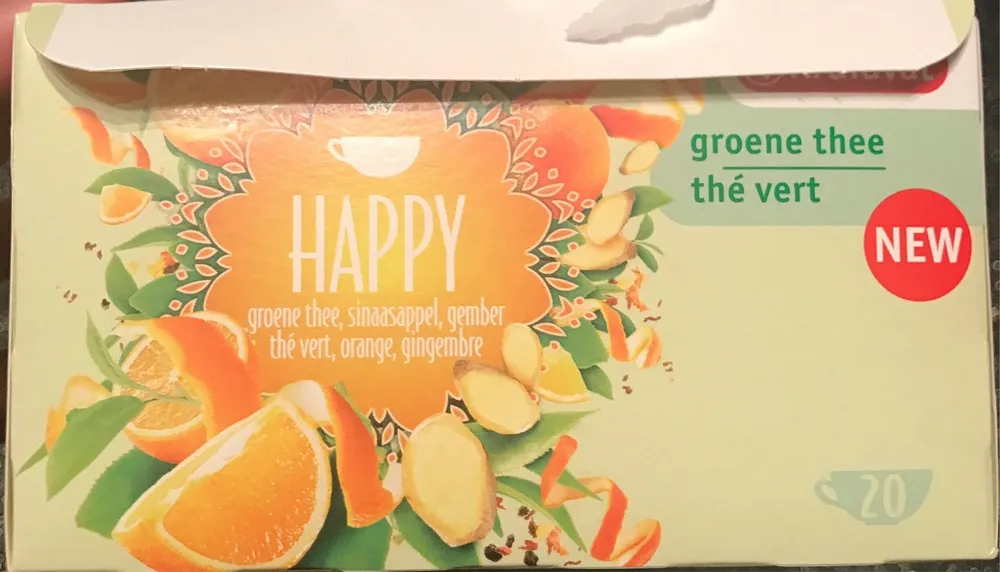 Tisanes the vert, orange, gimgembre
