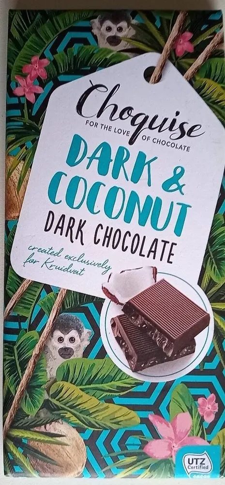 Dark & coconut.- Dark chocolate