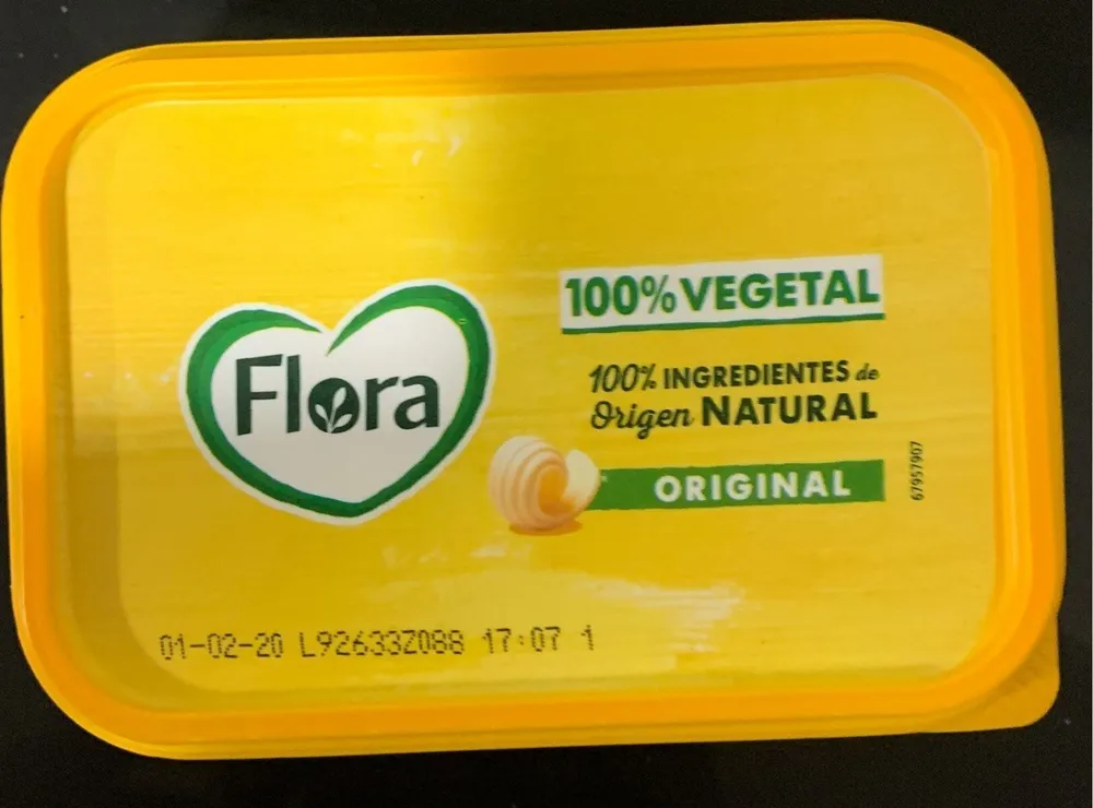 Margarina flora 100% vegetal