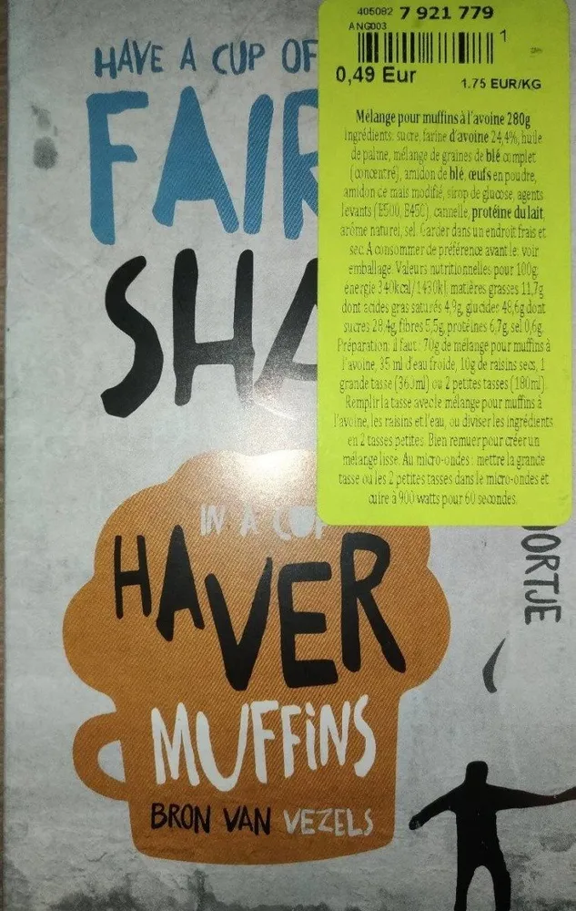 Mélange pour muffins à l'avoine
